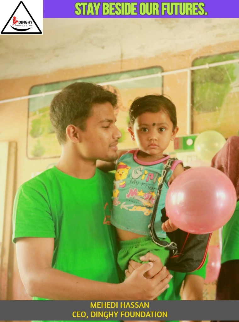 Founder Md Mehedi Hassan with Child