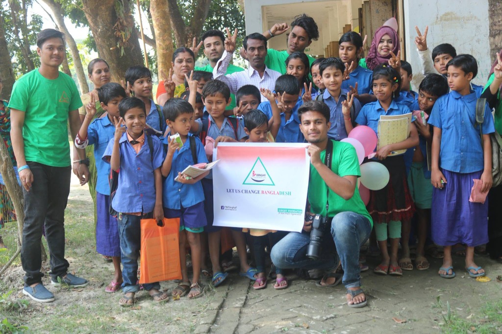Outdoor Group Photo with Banner